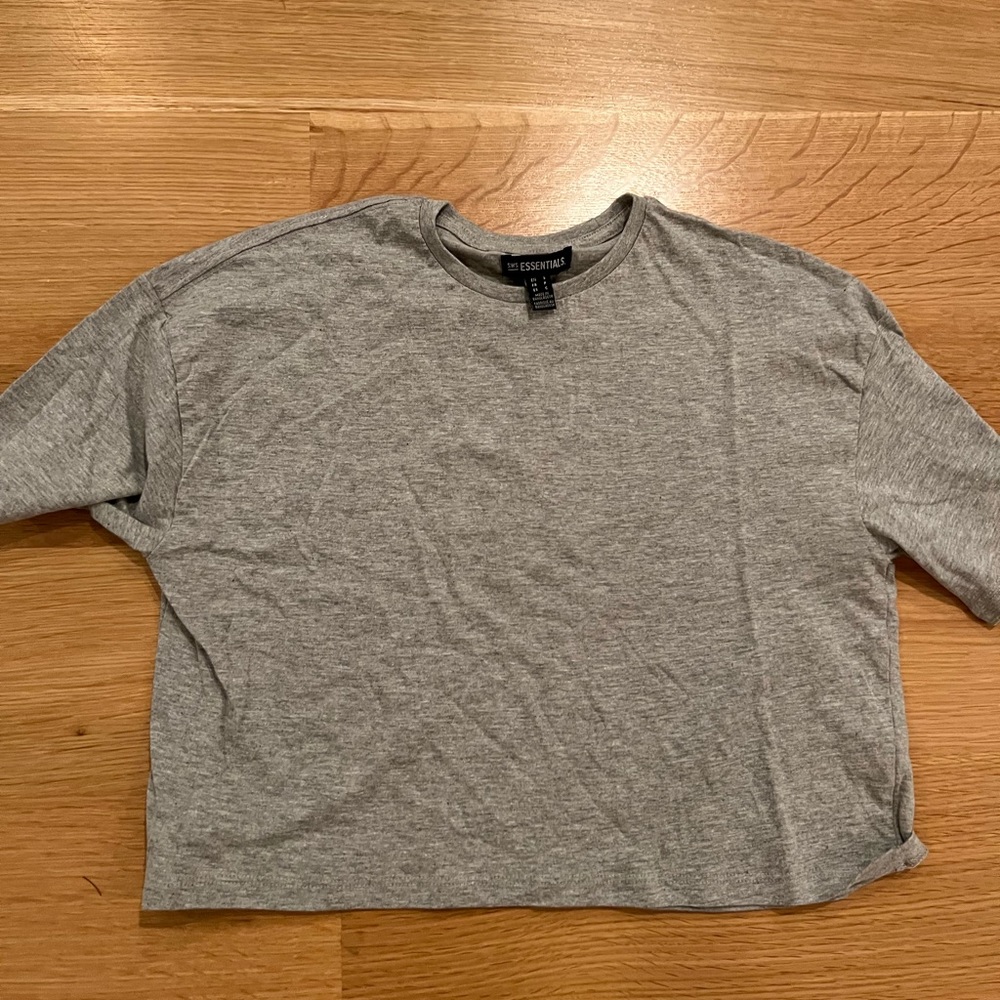 Essentials crop wide t-shirt
